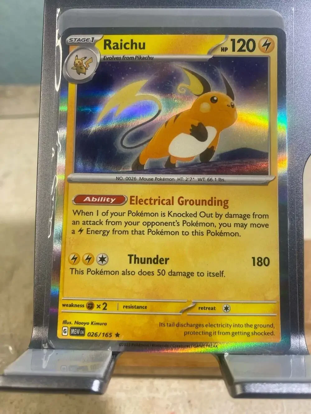 2023 Pokémon Scarlet & Violet 151 Raichu 026/165 Holo Rare